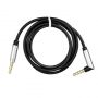 - OEM Cable AUX Jack 3,5 mm  male  to Jack 3,5 mm  male  at an angle 90 degree 1 m black