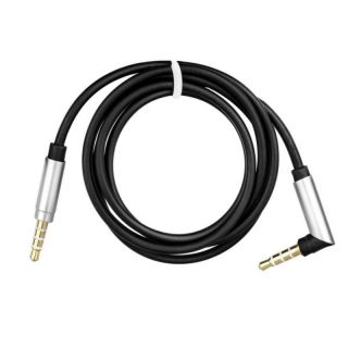 -&nbsp;OEM Cable AUX Jack 3,5 mm  male  to Jack 3,5 mm  male  at an angle 90 degree 1 m black