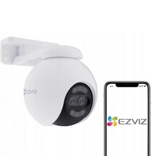 EZVIZ&nbsp;H80x Outdoor IP65 Dual lens 8MP+2MP 4K Camera Pan & Tilt 360 MicroSD  /  Night vision White