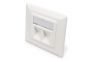 - Digitus | Wallplate for Keystone Modules, German type, middle plate 50x50 mm, frame 80x80 mm | DN-93801-1