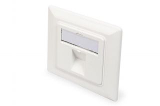 -&nbsp;Digitus | Wallplate for Keystone Modules, German type, middle plate 50x50 mm, frame 80x80 mm | DN-93811