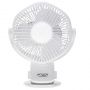 - Adler Rechargeable fan with clip | AD 7335 | Table Fan | 6 W | Diameter 12.7 cm | Number of speeds 3 | Oscillation | White