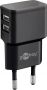 - Goobay Dual USB charger 44951 2.4 A, 2 USB 2.0 female  Type A , Black, 12 W