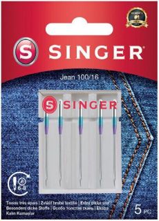 -&nbsp;Singer Denim Needle 100 / 16 5PK